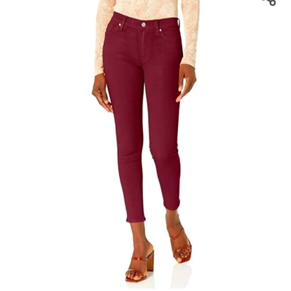 Hudson Jeans Nico Mid Rise Red Skinny Jeans 25 - Picture 1 of 4